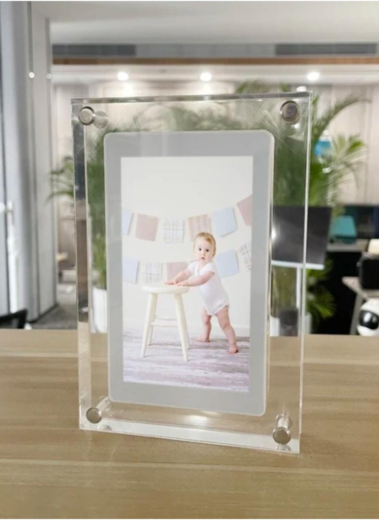 No branded Acrylic Digital Frame (5 inch) - Transparent Photo Frame Design Digital Photo Frame-IPS HD Screen Photo/Music/Video Playback(5  Inch)  - Image 4