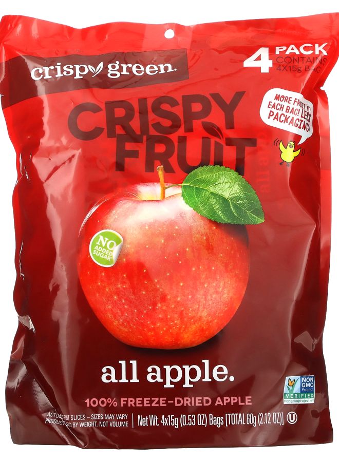 Crispy Fruit All Apple 4 Pack 0.53 oz (15 g) Each