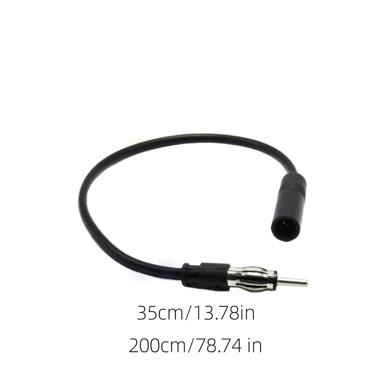 Car Radio FM Antenna Extension Cable DIN Male to Female Adapter for Vehicle Audio Stereo 13.78 Inch 1 Piece Pack - Image 2