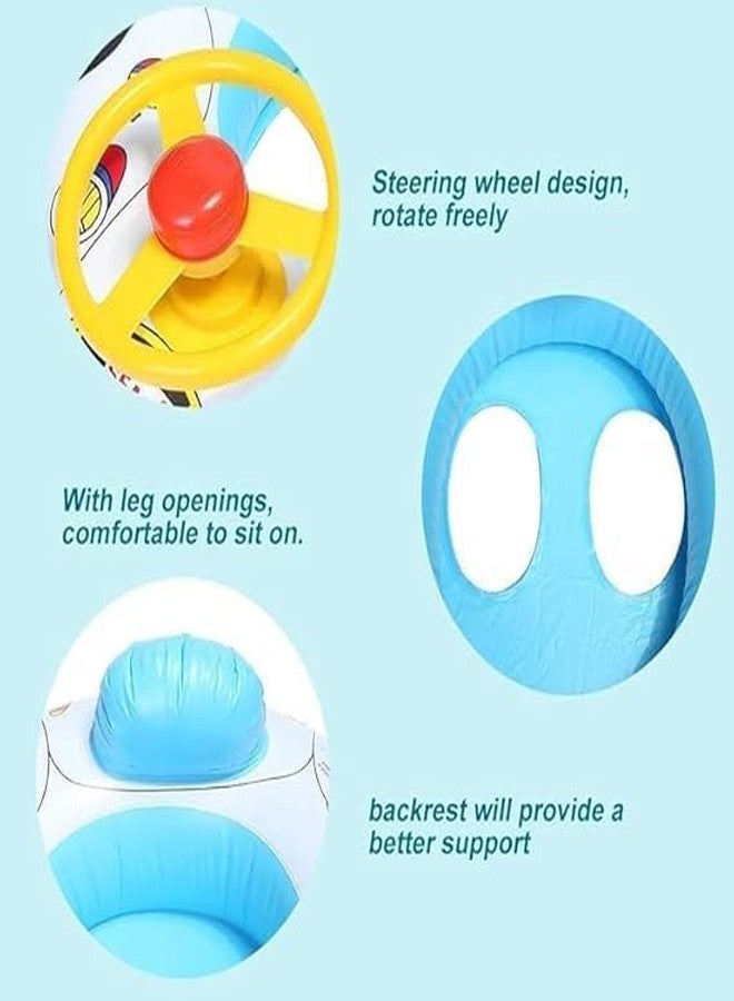 VEDHAK Swimming Car Ring Inflatabe Baby Safe Anti-flip with Handal for Kids Baby Swimming Accessories Tube Floats Kids Pool Tub Ring. (Multicolor) - Image 2