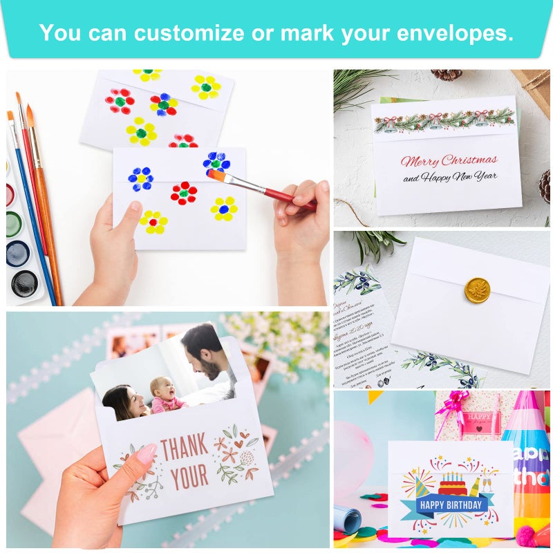 Joyberg 70 Packs Invitation Envelopes, A2 Envelopes White, Postcard Envelope, Envelope for 4.5x5.5 Cards, Envelopes for Invitations, Self Seal for Photos RSVP, Greeting Cards - Image 5