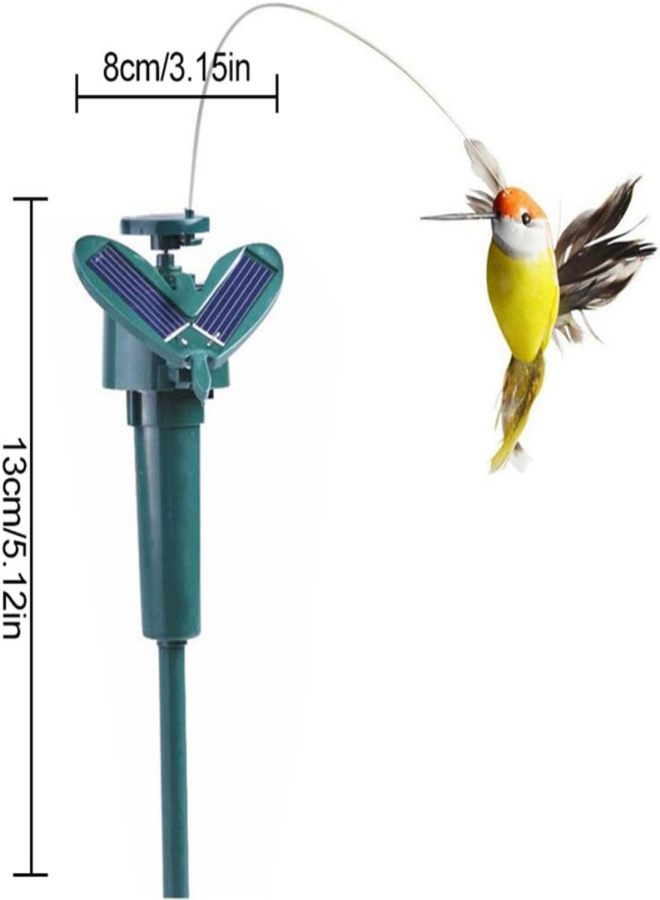Hummingbird 2 x Solar Hummingbird Floating Hummingbird in ABS (Acrylonitrile Butadiene Styrene) - Realistic Hummingbird - Solar Insect Repellent Hummingbird - for Garden and Patio - 13 x 8 x 8 cm - Image 2