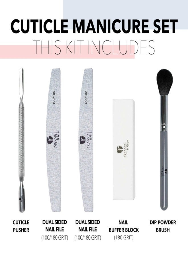 Revel Nail Tool Kit - Dip Powder and Gel Polish Nail Kit, With Cuticle Pusher, Nail File, Buffer, Powder Brush and Nail Clipper Case, Manicure Set - Image 2