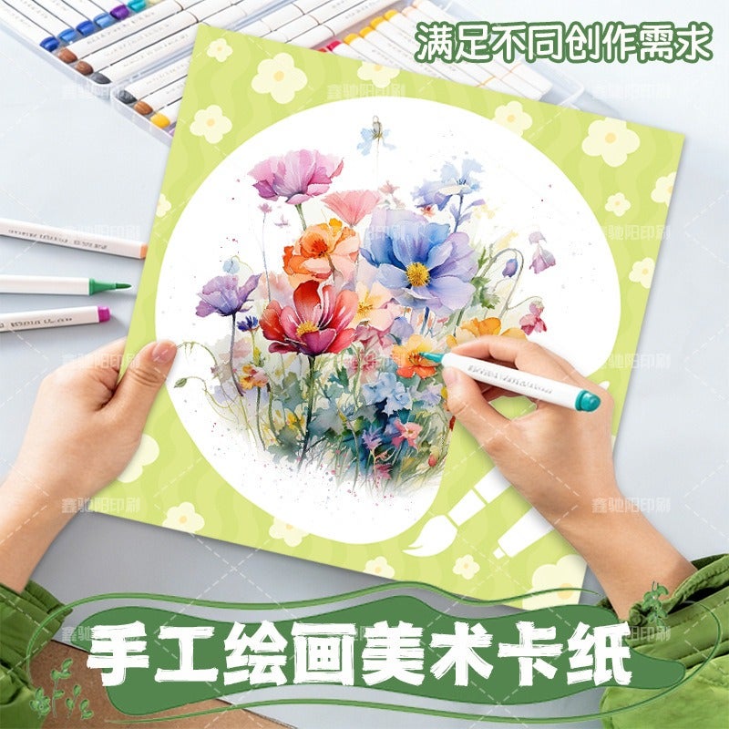 Xin Chi Yang Yin Shua ورق رسم فني ربيعي إبداعي قابل للتخصيص لأطفال الرسم الصيني والرسم بالقلم الرصاص مع إطار - Image 3