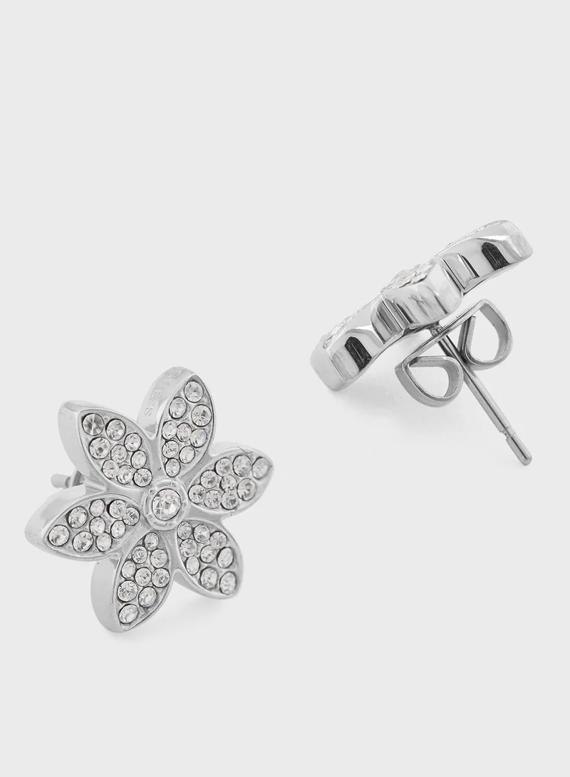 جس 15MM PAVE FLOWER STUDS