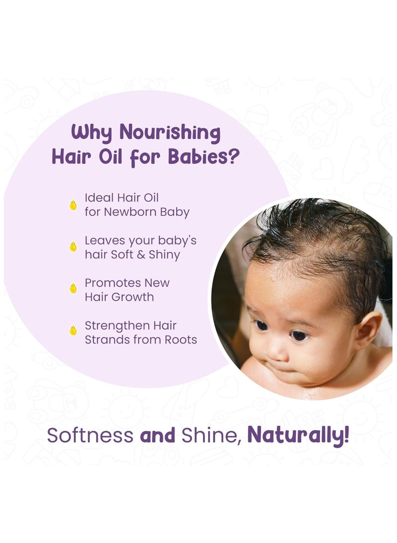 Mother Sparsh Ayurvedic Baby Hair Oil with 21 Herbs & Oils for Babys Tender Scalp & Hair, 100ml  - Image 2