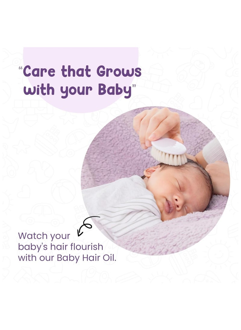 Mother Sparsh Ayurvedic Baby Hair Oil with 21 Herbs & Oils for Babys Tender Scalp & Hair, 100ml  - Image 4