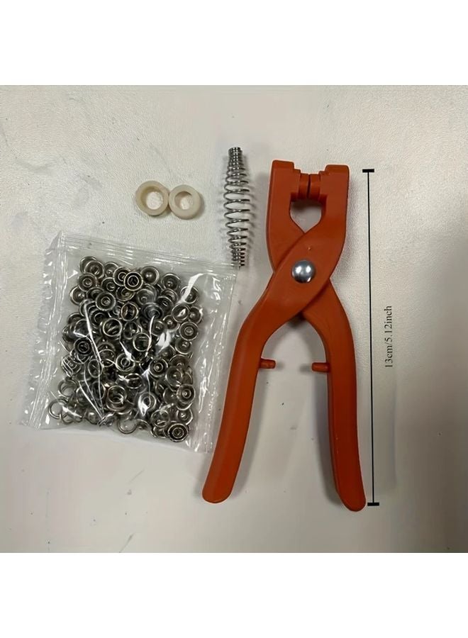 200 Pcs Quick Release Button Kit With Pliers Stainless Steel Hand Clamps For Clothing - Image 4