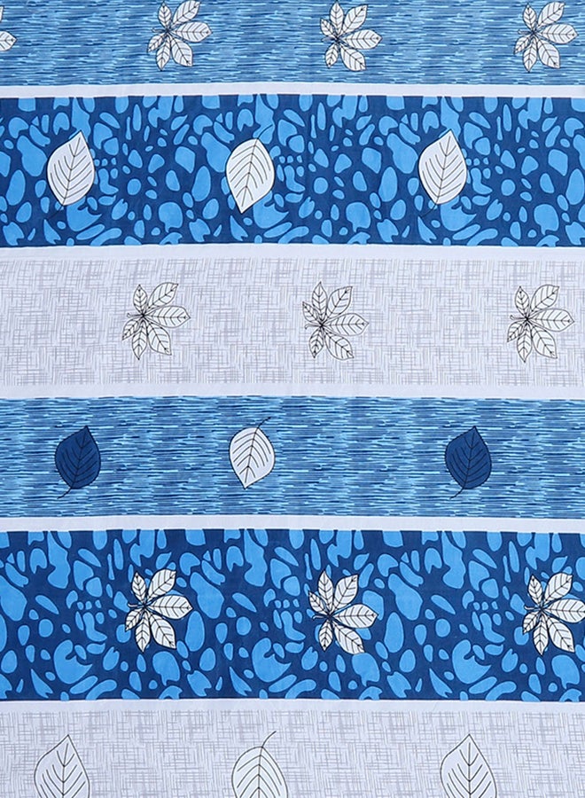 Status Contract ملاءة سرير مزدوجة غنية بالقطن مع 2 غطاء وسادة لغرفة النوم، المنزل، الفندق-120 غرام/متر مربع، خطوط زرقاء، 210 × 215 سم - Image 4