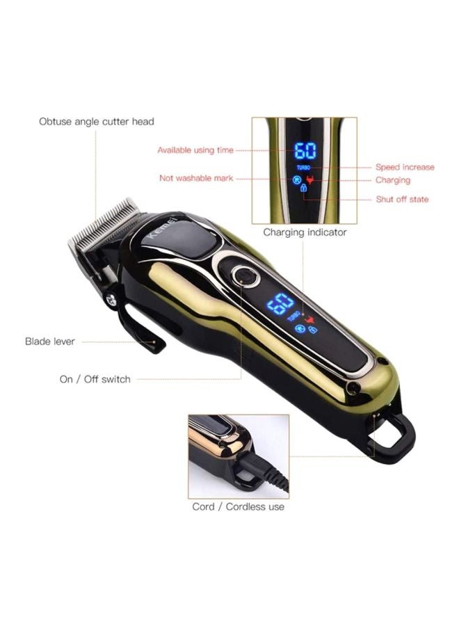 Kemei Km-1990 Fast Charge Hair Clipper Black/Gold - Image 5