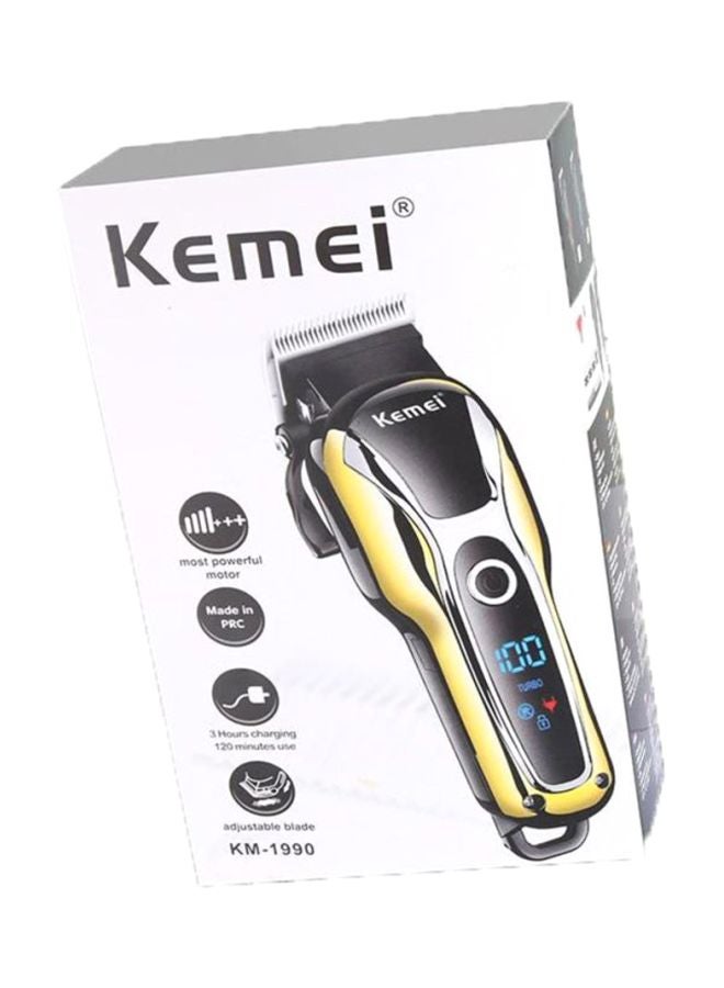 Kemei Km-1990 Fast Charge Hair Clipper Black/Gold - Image 2