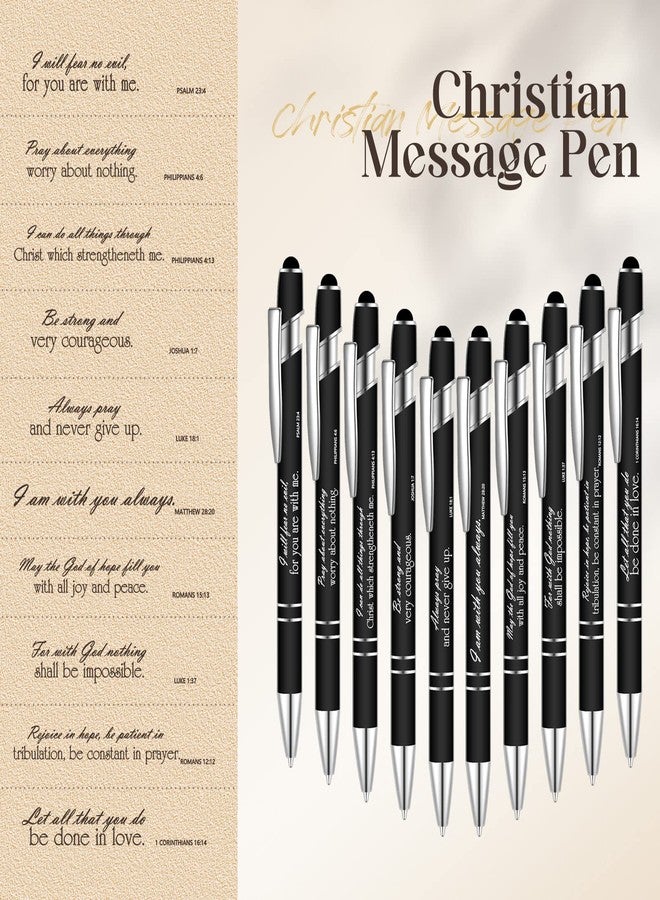 Teling 20 Pcs Christian Engraved Gift Pens Funny Bible Verse Ballpoint Pen Motivational Scripture Quotes Vibrant Inspirational Positive Gift for Colleague Coworker, Black Ink - Image 4