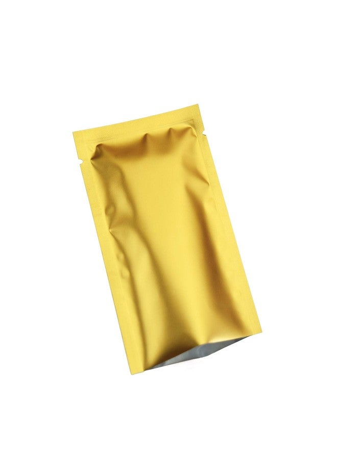 QQ Studio 200 PCS Metallic Mylar Foil Open Top Sealable Bags (6x9cm (2.3x3.5"), Gold) - Image 1