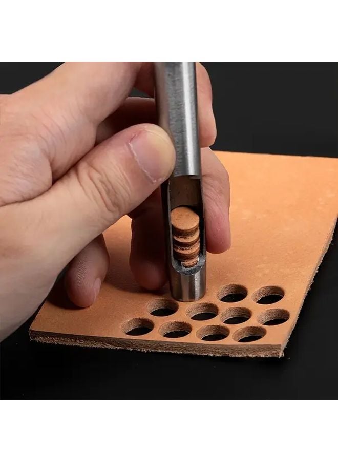 10-Piece Carbon Steel Leather Hole Punch Set Round Cutter For Watch Bands Belts Paper Crafts - Image 4