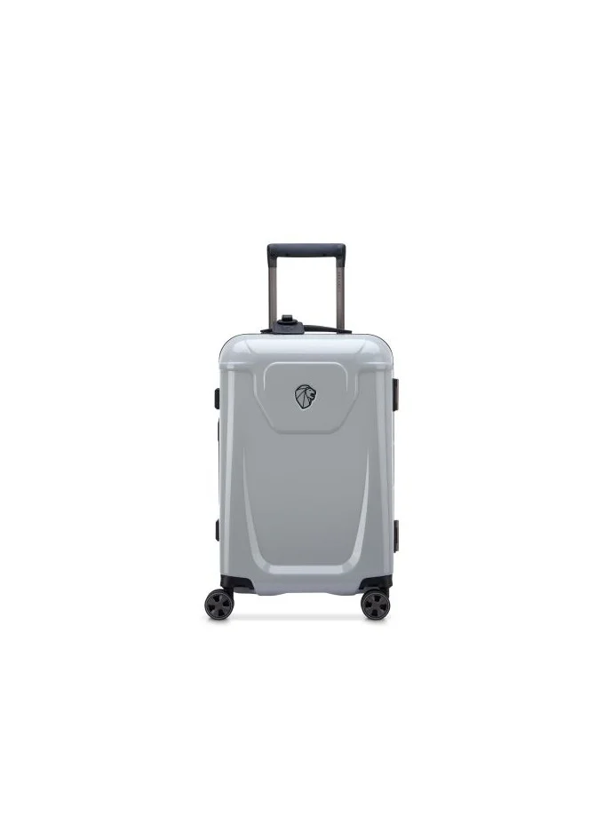 PEUGEOT Voyages 55cm Hardcase 4 Double Wheel  Cabin Luggage Trolley Silver