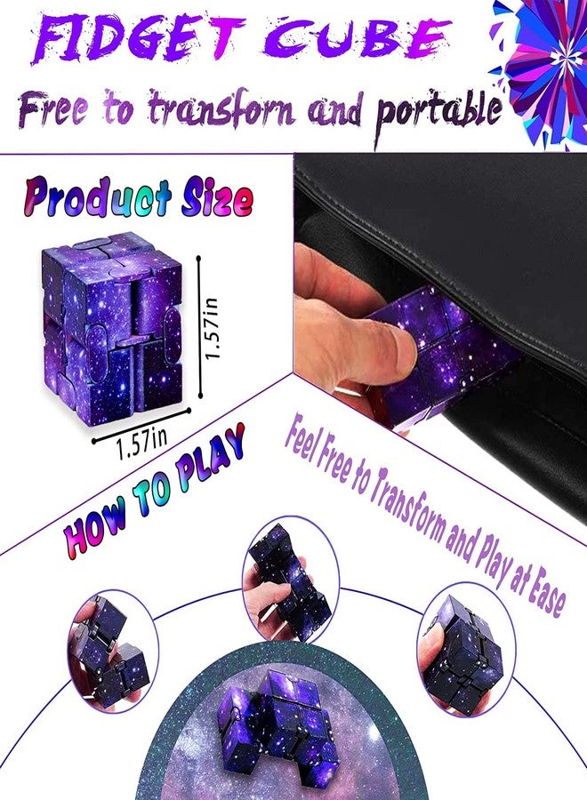 Dr.Kbder 5Pcs Fidget Toys Adults Set, Autism Sensory Pack with figette Cube Magnetic Rings Pad ADHD Stress Relief for Kids Teen, Cool Gadget Desk Spinner Christmas Stocking Stuffer - Image 4