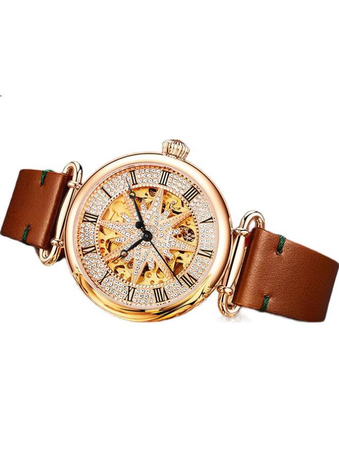Rosdn Women'S Watch Full Of Stars With Diamonds Top Ten Fully Automatic Mechanical Women'S Watch Swiss Quality Light Luxury Women'S Wristwatch - Image 3