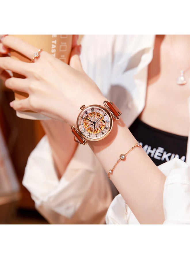 Rosdn Women's Watch Full Of Stars With Diamonds Top Ten Fully Automatic Mechanical Women's Watch Swiss Quality Light Luxury Women's Wrisch - Image 4