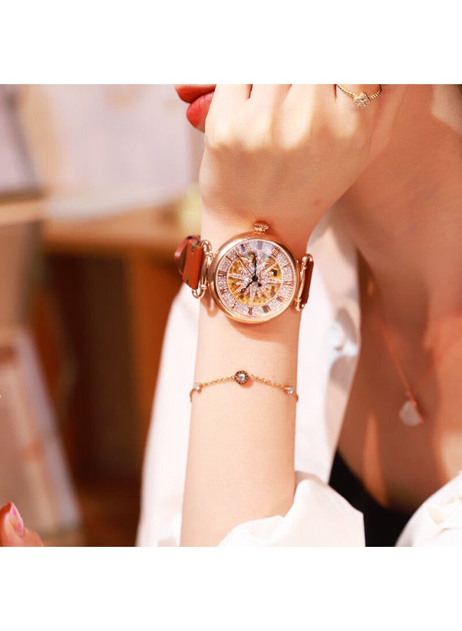 Rosdn Women's Watch Full Of Stars With Diamonds Top Ten Fully Automatic Mechanical Women's Watch Swiss Quality Light Luxury Women's Wrisch - Image 5