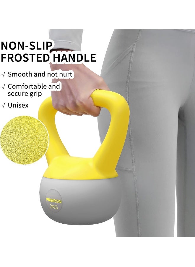 PROIRON Kettlebell PVC Soft Kettlebell Weights, Strength Training Kettlebells for Weightlifting, Conditioning, Strength & Core Training - 2KG - Image 4