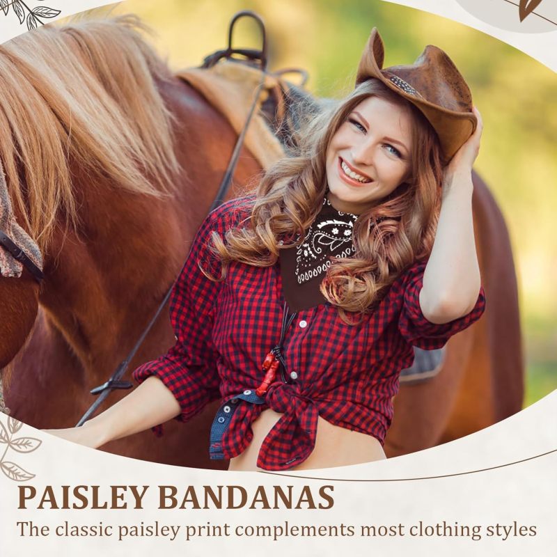 Cashmere Bandanas: Burgundy - Multipurpose Scarves for Unisex Western Wear, Travel Fashion Accessories - Image 4