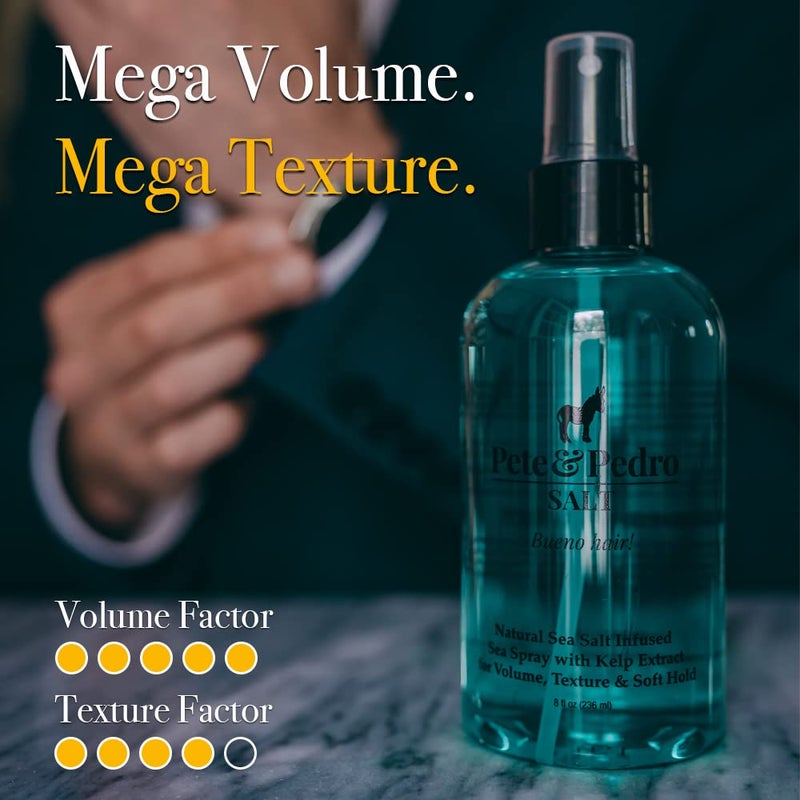 Pete & Pedro SALT - Natural Sea Salt Spray for Hair Men & Women, Adds Instant Volume, Texture, Thickness, & Light Hold | Texturizing & Thickening | As Seen on Shark Tank, 8.5 oz. - Image 3