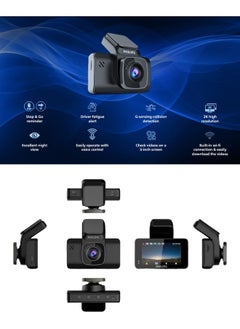 Philips GoSure 5101 Dash Camera for Car| Front and Back Camera | 4MP 2K QHD 1600P | Sony STARVIS IMX335 | G-Sensor | 135° Super Wide Angle | 3” Display | WiFi | Emergency Recording | Max 256GB | GoSure Saf  - Image 5