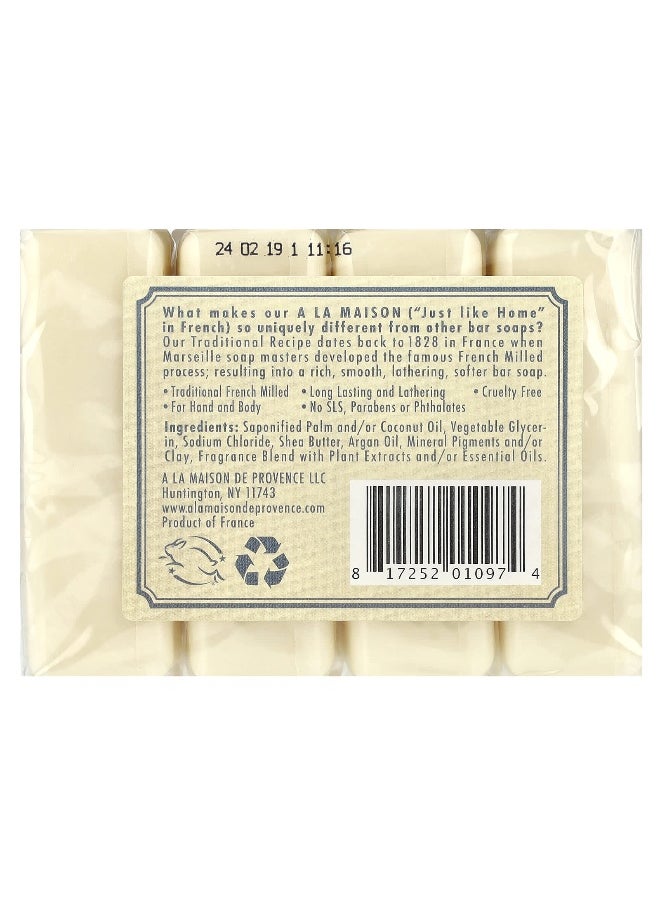 A La Maison De Provence A La Maison de Provence, Hand & Body Bar Soap, Fresh Sea Salt, 4 Bars, 3.5 oz (100 g) Each  - Image 2