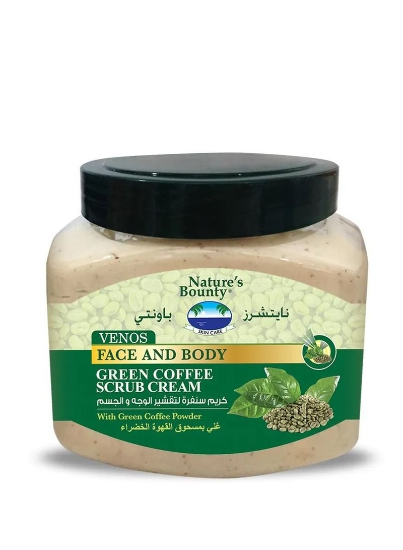 كريم مقشر للوجه والجسم من فينوس مسحوق القهوة الخضراء 560 مل