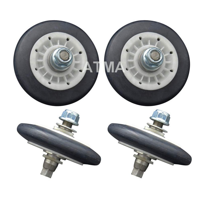 ATMA SUPPLY 4581EL2002C Dryer Drum Roller Assembly Compatible with LG Dryers Replace PS8260240 AP5688895 2701044 4581EL2002A 4581EL2002B 4581EL2002D 4581EL2002E 4581EL3001C 4581EL3001FPack of 4