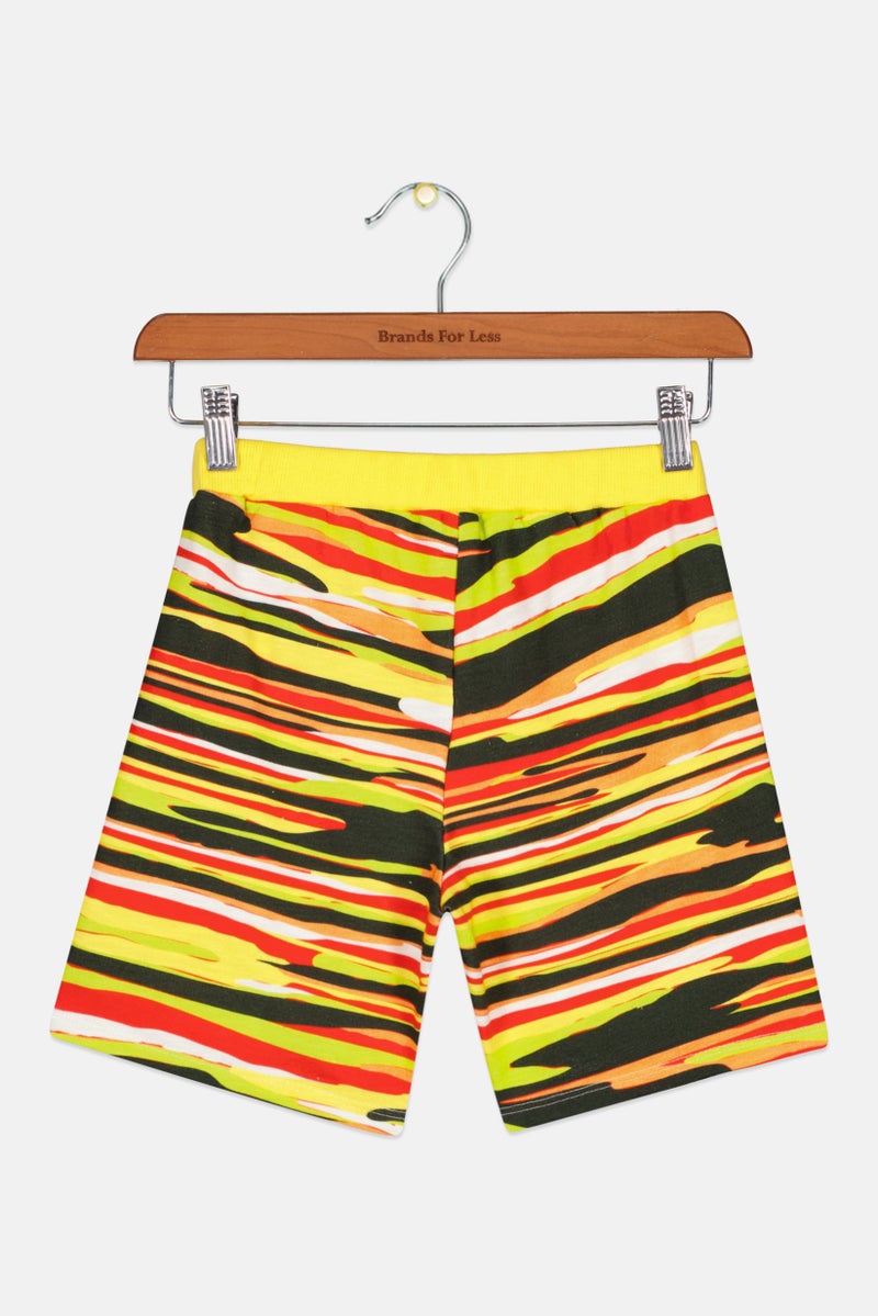 byblos Kids Girl Allover Print Basic Shorts, Black Combo  - Image 2