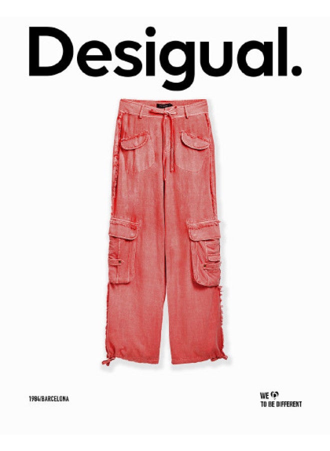DESIGUAL سروال نسائي كاجوال مع حبل سحب وغرف تخزين - مجموعة ربيع/صيف 2025 - Image 1