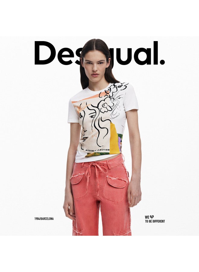 DESIGUAL سروال نسائي كاجوال مع حبل سحب وغرف تخزين - مجموعة ربيع/صيف 2025 - Image 5
