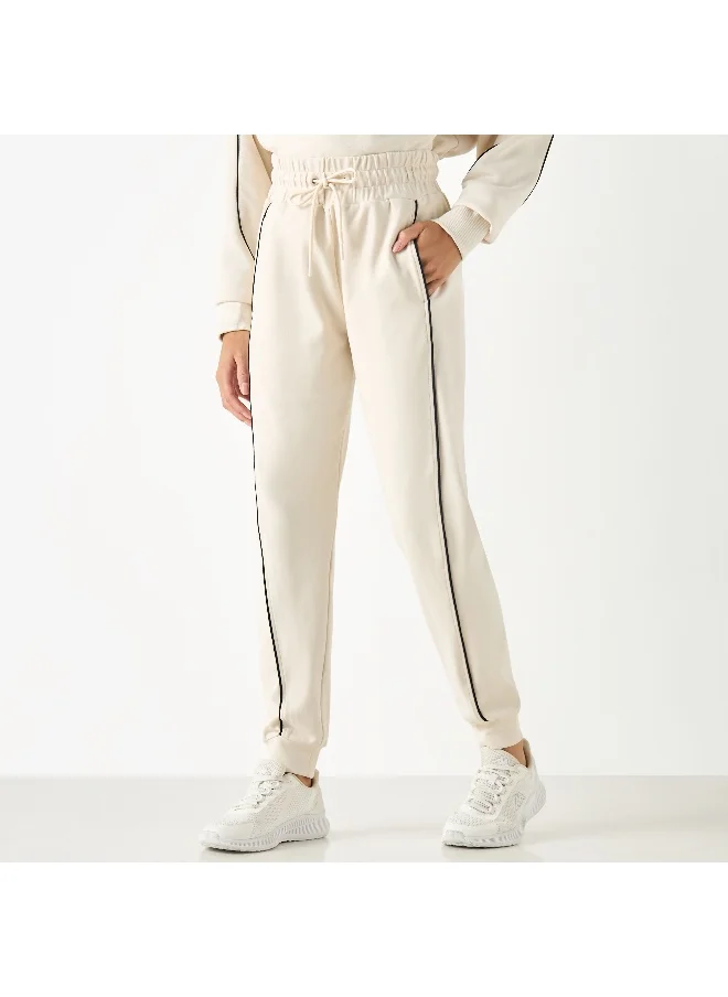 Kappa Kappa Logo Print Joggers with Drawstring Closure and Pockets