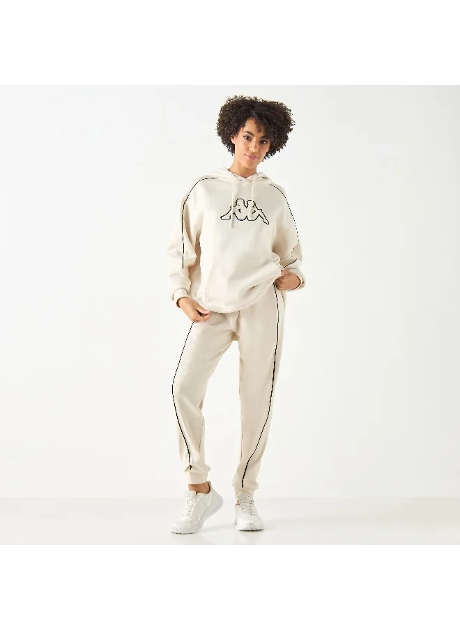 Kappa Kappa Logo Print Joggers with Drawstring Closure and Pockets