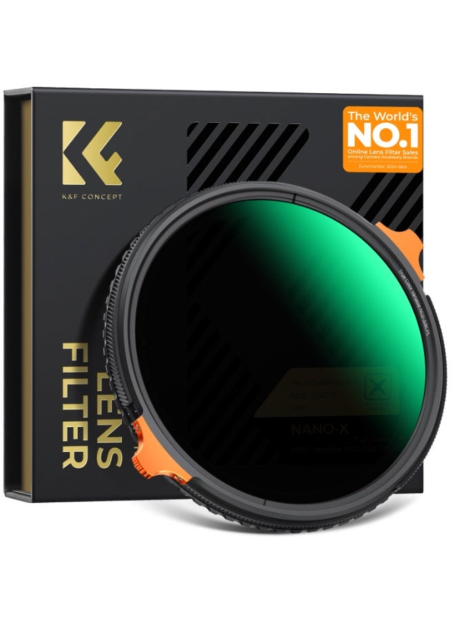 K&F Concept Nano-X Series 2-in-1 True Color Variable ND & CPL Filter (77mm, 1 to 5-Stop) - Image 1