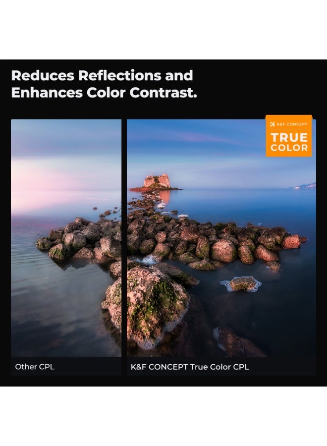 K&F Concept Nano-X Series 2-in-1 True Color Variable ND & CPL Filter (77mm, 1 to 5-Stop) - Image 5
