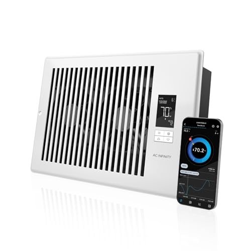 AC Infinity AIRTAP T6 White, Register Booster Fan for 6” x 10” Register Holes, Improves Heating & Cooling Vents, Quiet 10-Speeds, Bluetooth App Control Data Alerts. ONLY FITS 6” x 10” DUCT OPENINGS - Image 1