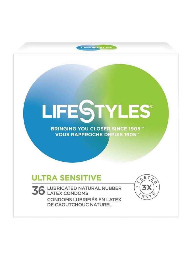 LifeStyles Ultra Sensitive Condoms 36 count  - Image 1