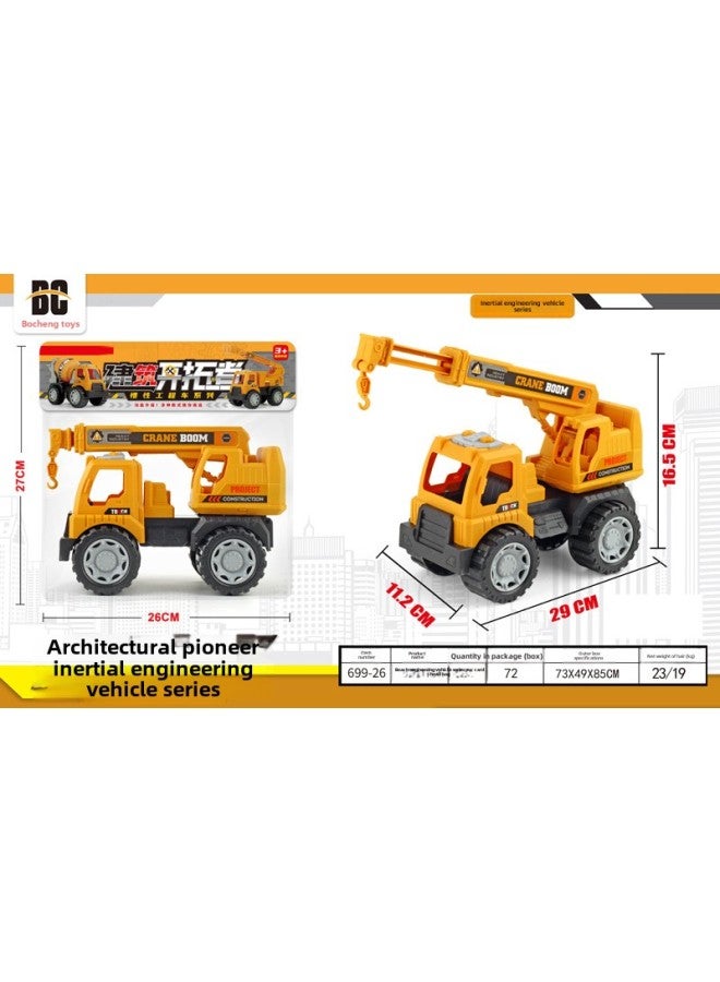 Bocheng Play House Simulation Construction Vehicle Model Parent-child Interaction Sliding Crane Toy Car Bag-Color:699-26, 72 Bags In 1 Box  - Image 1