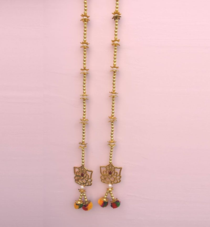 CREYENTES Torans for Entrance Main Door for Stylish Decoration Hangings Home Thoranam Traditional Bandarban Dwar Bandhan Jhumar Pooja Room DcorGanesh_Latkan - Image 1