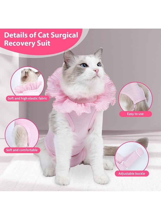 Cat Recovery Suit Female, Cat Onesie for Abdominal Wounds or Skin Issues, Breathable Cat Surgical Spay Recovery Suit - Image 3