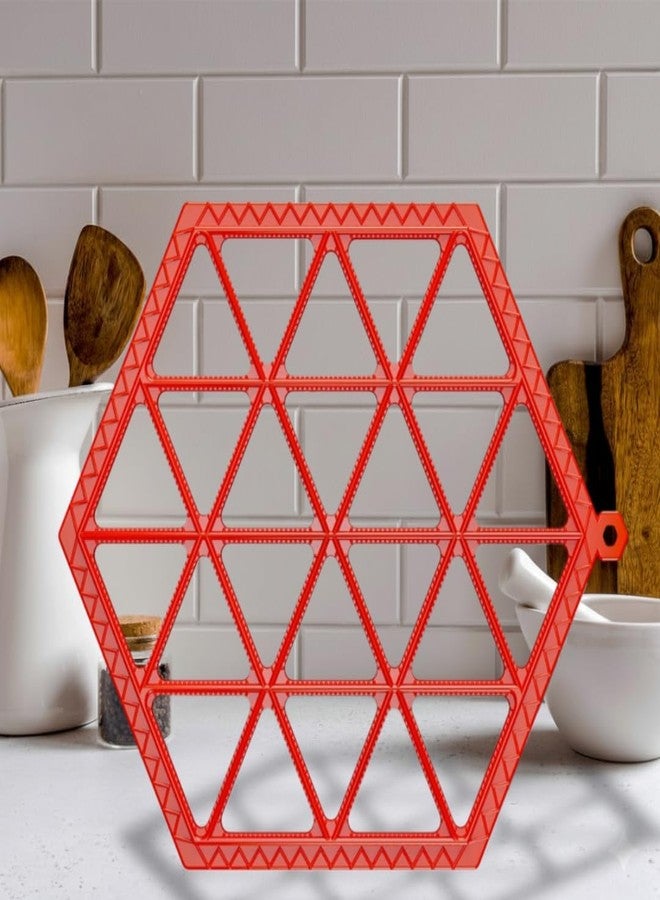 Teneza Samosa Maker Tray 24 Mini Samosas - Quick & Easy Samosa Mould | Durable, BPA-Free Food-Grade Plastic | Perfect for Parties & Snacks | Dishwasher Safe Kitchen Tool | (Red) - Image 2