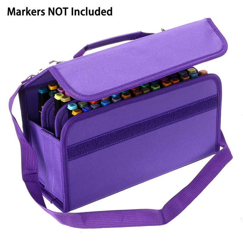BTSKY Handy 80 Slot Carrying Lipstick Organizer Marker Case Holder for Touch Spectrum Noir Paint S, Purple - Image 2