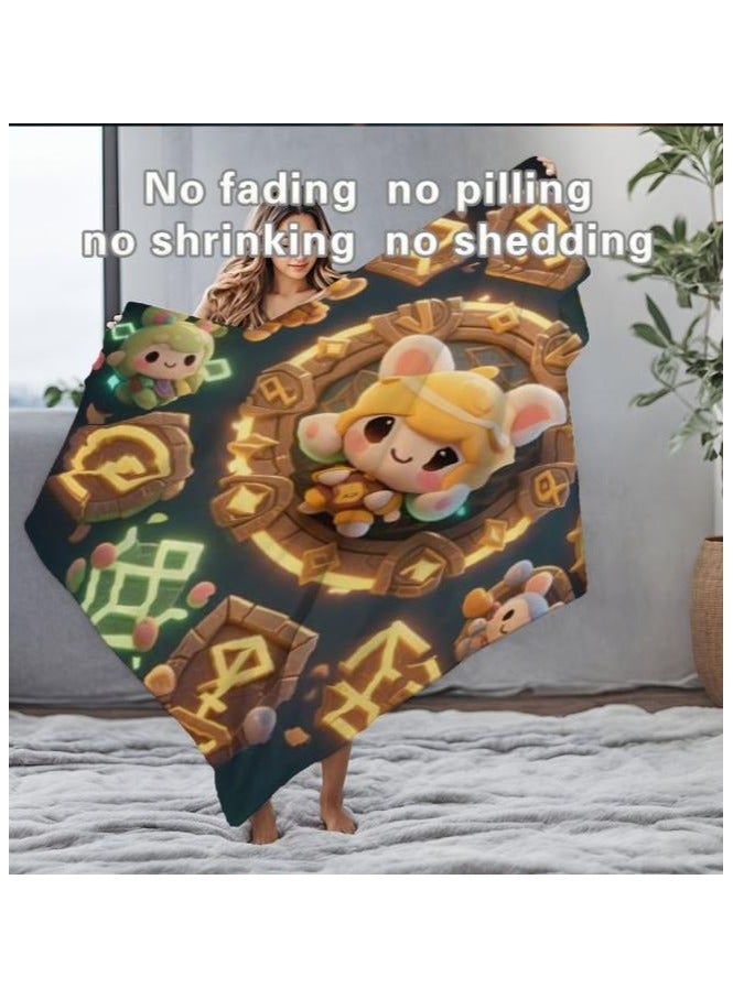 general Children's or student cartoon flannel thin blanket (warm and comfortable, suitable for sleep, games) 100cm*150cm - 63 - Image 1