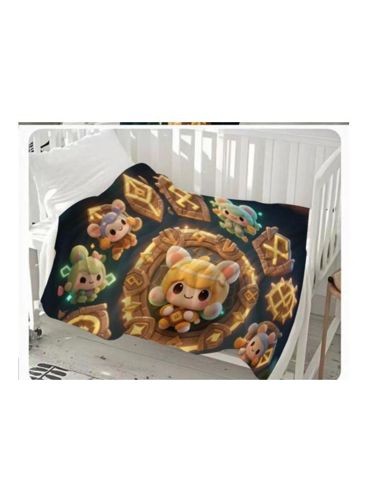 general Children's or student cartoon flannel thin blanket (warm and comfortable, suitable for sleep, games) 100cm*150cm - 63 - Image 3