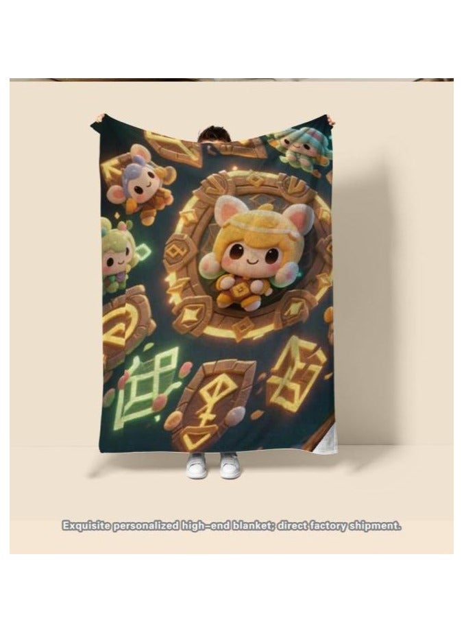 general Children's or student cartoon flannel thin blanket (warm and comfortable, suitable for sleep, games) 100cm*150cm - 63 - Image 5