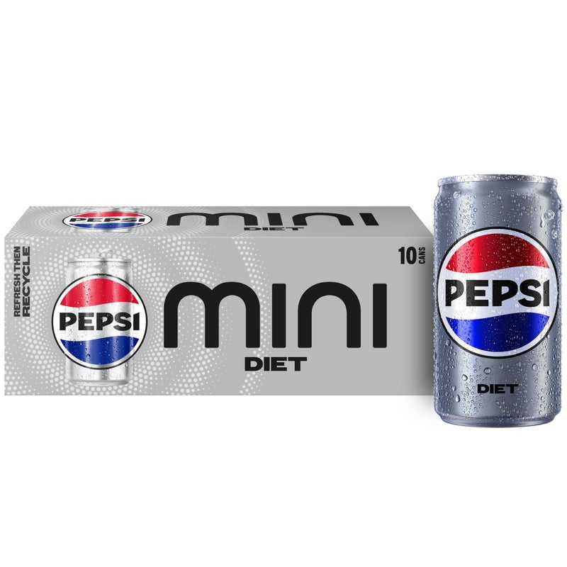 Pepsi Diet Pepsi Soda 75 Ounce Mini Cans 10 Pack - Image 3