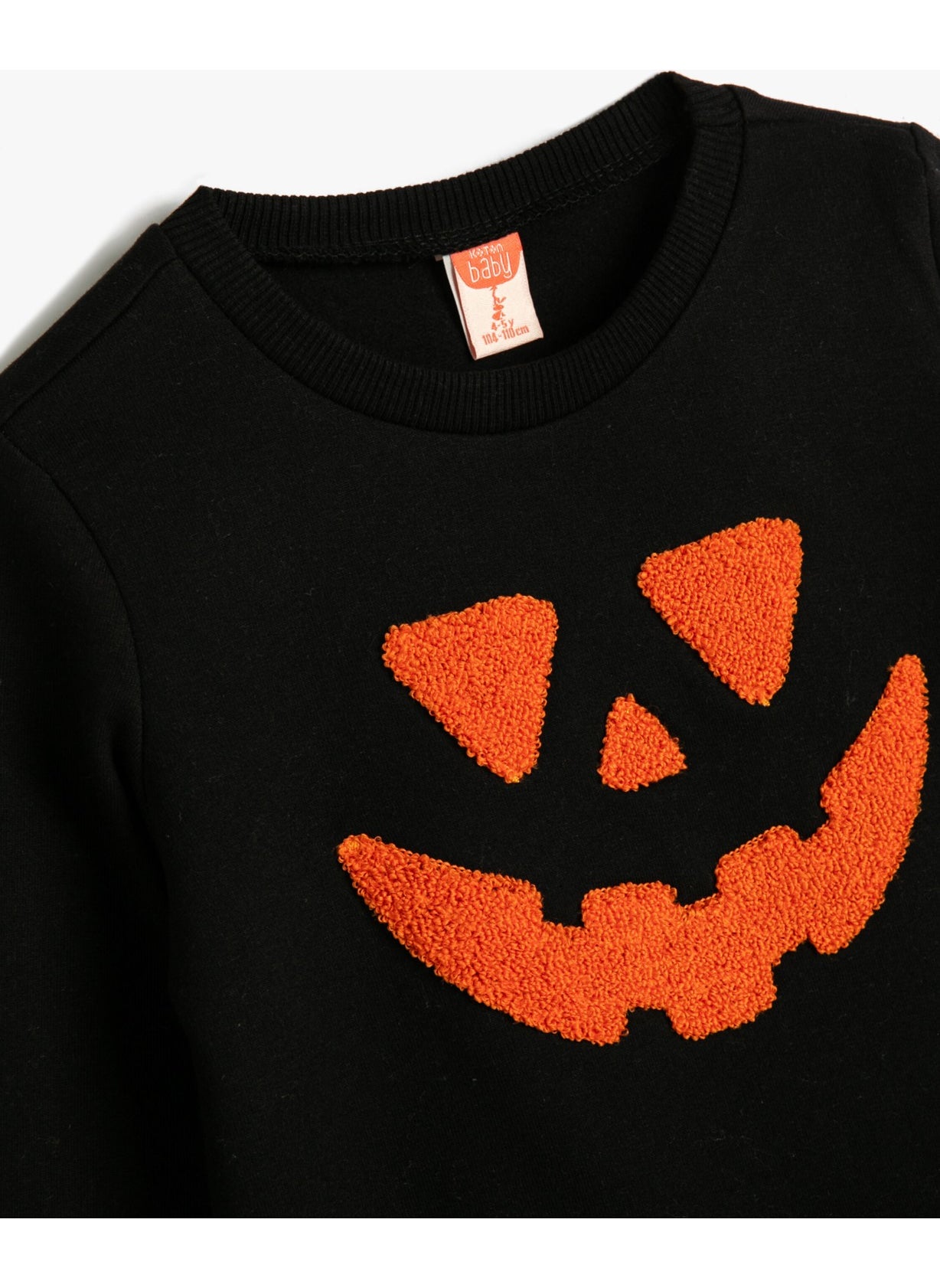 تصویر سویشرت کتون با طرح کدو حلوایی، یقه گرد، آستین بلند و از جنس پنبه برند Koton Koton Sweatshirt Pumpkin Printed Crew Neck Long Sleeve Cotton