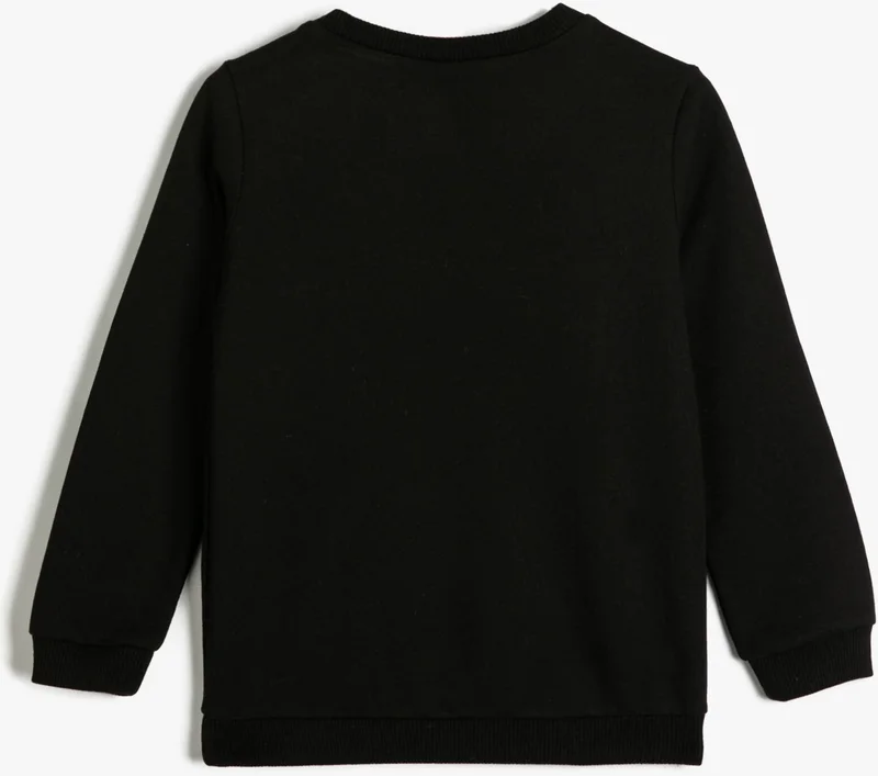 KOTON Koton Sweatshirt Pumpkin Printed Crew Neck Long Sleeve Cotton